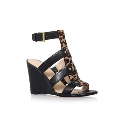 Nine West Black 'Falissa' high heel wedge sandals